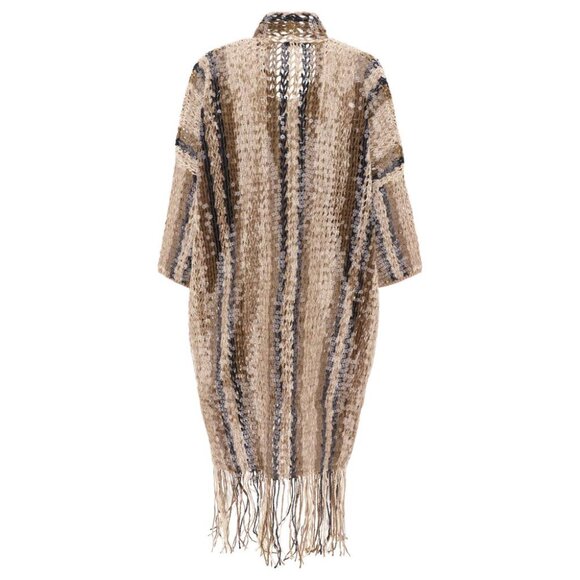 Brunello Cucinelli Jute And Cotton Cardigan tag size L Women - Picture 2 of 4